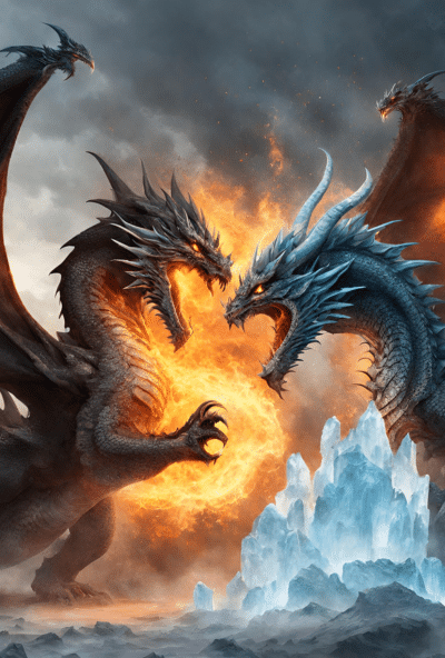 Dragons fight 