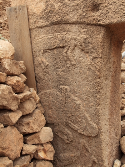 A photo of the Gobekli Tepe archaeological site in Turkey.