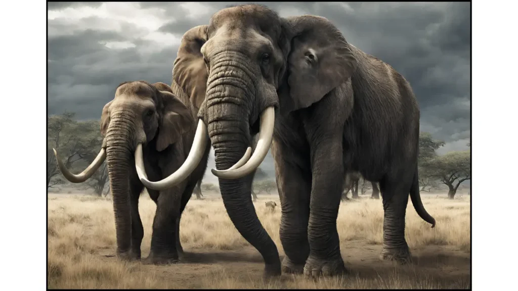 woolly mammoth vs elephant size comparison