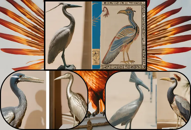 The Bennu bird of Egypt and the Greek Phoenix - early inspirations for the Phoenix myth.